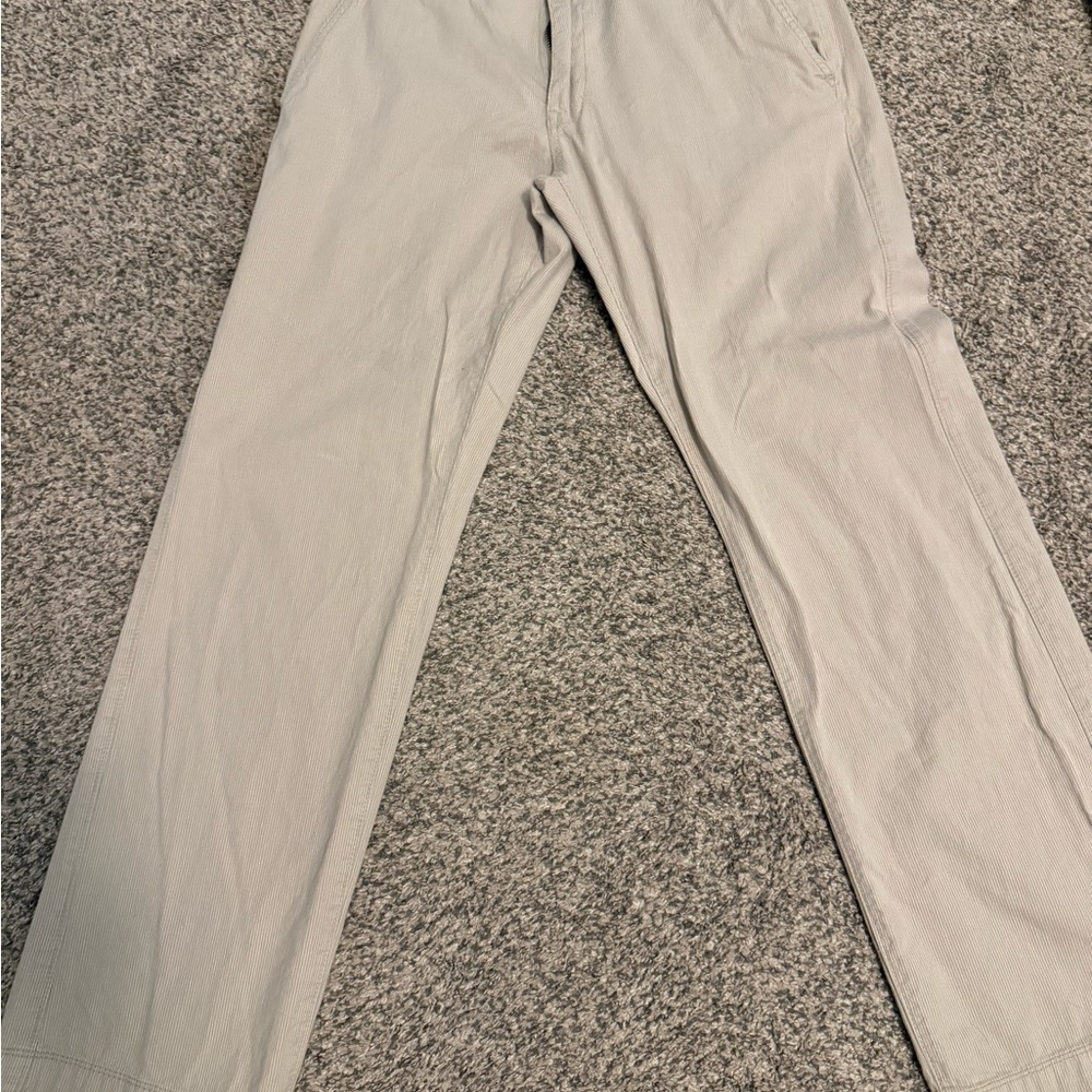 Men's khaki with white stripes